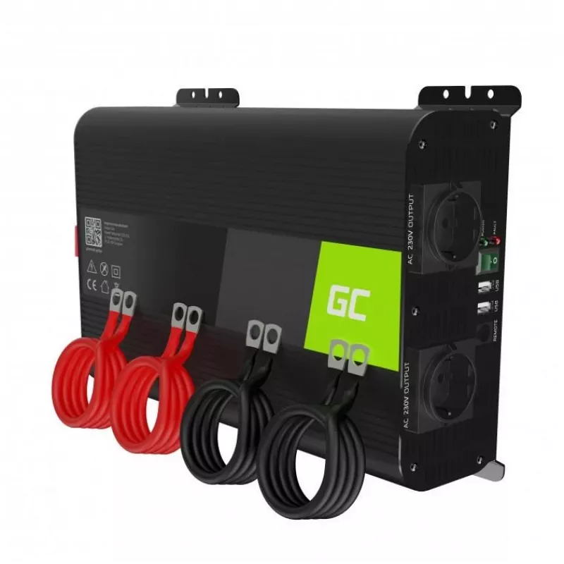 Green Cell INVGC11 spanningsomvormer auto 2000 W zwart
