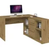 Computer-bureaublad BIURKO PLUS ARTISAN, recht rechthoekig blad, spaanplaat, 1200×500×760 mm, eikenkleur