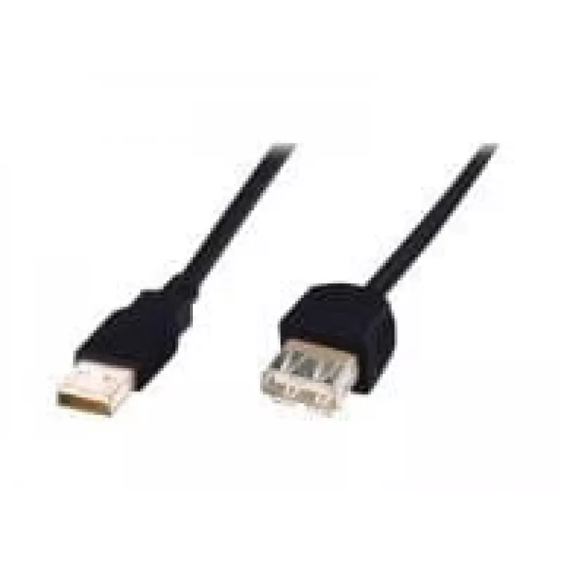 Digitus - USB-verlengkabel - USB Type A, 4-polig (M) - USB Type A, 4-polig (W) - 3,0 m (USB / USB2.0) - zwart (AK-300202-030-S)