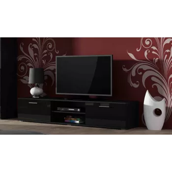 Cama tv-standaard SOHO 180 zwart/zwart glanzend