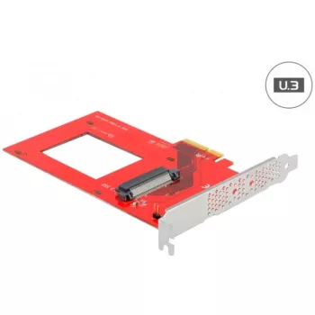 DeLOCK PCI Express x4-kaart naar 1 x interne U.3 rood zilver