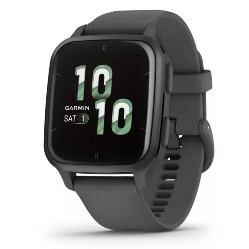 Smartwatch GARMIN Venu Sq 2 — 1,4 inch AMOLED, 40 mm behuizing, leigrijs, GPS, SpO2, NFC