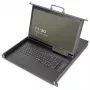 KVM-console Digitus 17 inch HD LCD 8-poorts VGA Duits toetsenbord