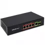 Ethernet PoE-switch QOLTEC 52296 — 4x RJ45 PoE-poorten, 1x RJ45 uplink