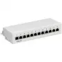 Wentronic Goobay CAT 6 mini/desktop patchpanel, 12 poort, grijs – STP afgeschermd, grijs (69306)