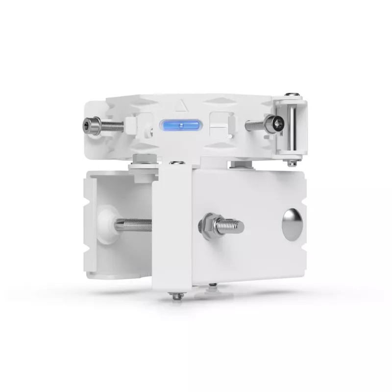 Ubiquiti UACC-Wave-AP-Micro-Mount paalmontagebeugel voor 4x Wave AP Micro, roestvrij staal, paal 25–76 mm, wit