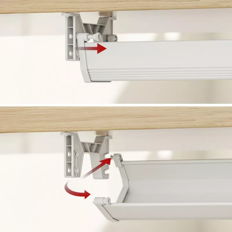 Maclean organizer voor kabels/stekkerdozen onder het bureau, max. belasting 5 kg, wit, MC-106 W
