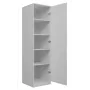 Kledingkast Top e Shop SD-50 BI met 5 legplanken, 1 deur, wit frame