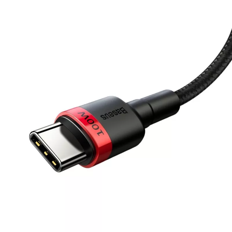 Baseus Cafule PD2.0 100W Flash-Charging USB-naar-Type-C-kabel (20V 5A) 2m rood+zwart
