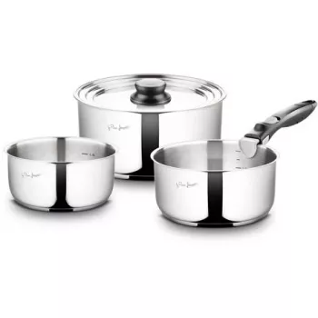 Pannenset LAMART LT1009 — 5-delig, antiaanbaklaag, roestvrij staal, sandwichbodem, hittebestendig