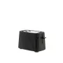 Toaster Alessi MDL08B zwart — Plissé-design, 6 bruiningsstanden, bagel/ontdooien/opwarmen, 340×185×250 mm