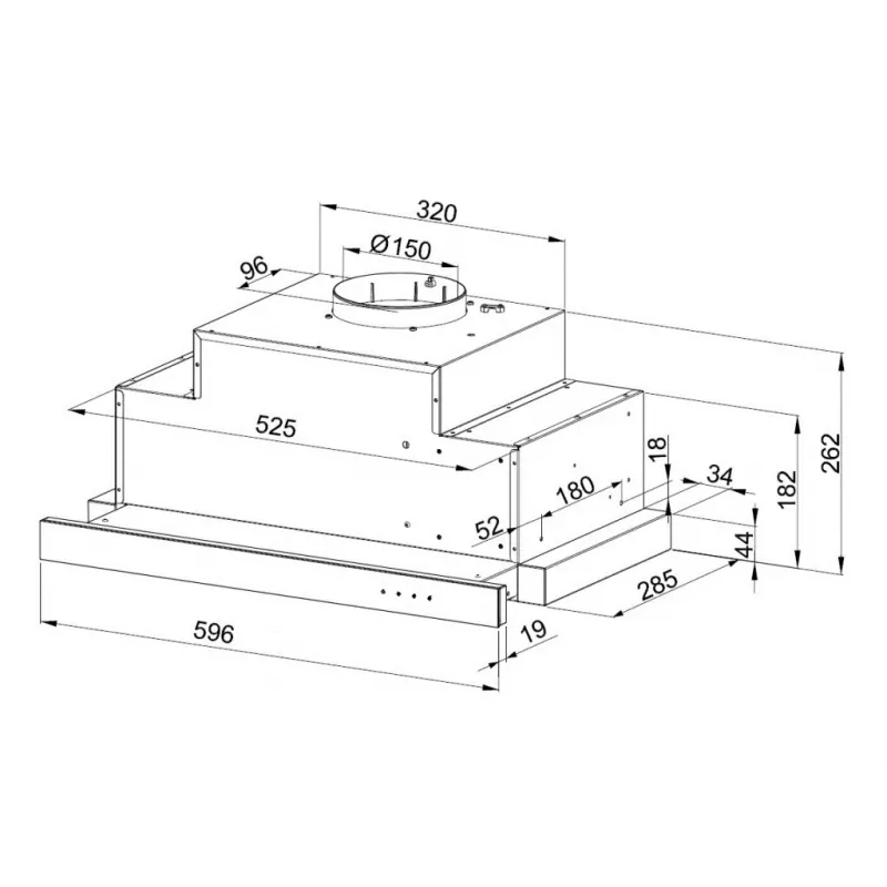 Telescoopkap MAAN Corona tot 60 635 m3/h, zwart