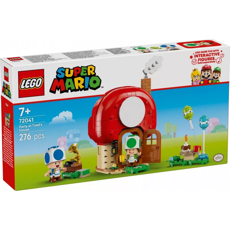 LEGO Super Mario feest in het Toad-huis set 72041 met interactieve speelfuncties