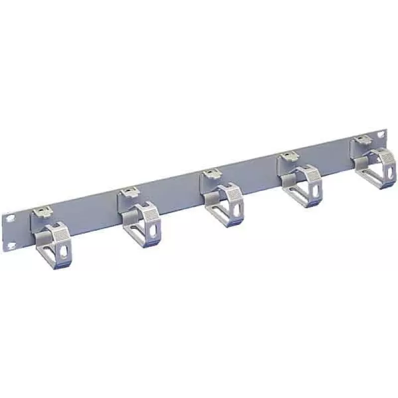 Rittal DK 7159.035 Kabelmanagementpaneel 19 inch, 1 U, 5 kabelgeleiderringen, RAL 7035