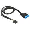 Interne USB-kabel DeLOCK 83776 0,45 m stekker naar bus