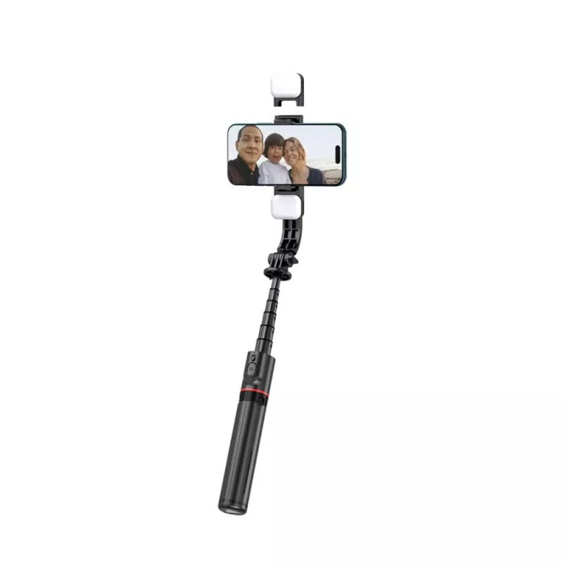 Tech-Protect L05S selfiestick met statief, LED-lamp en Bluetooth-afstandsbediening