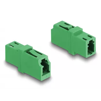 Optische vezelkoppeling LC simplex female naar LC simplex female APC groen DeLOCK 87984