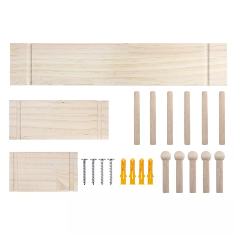 Kabelorganizer MACLEAN MC-131 WD houten bord voor tafel- en wandmontage, max. belasting 20 kg