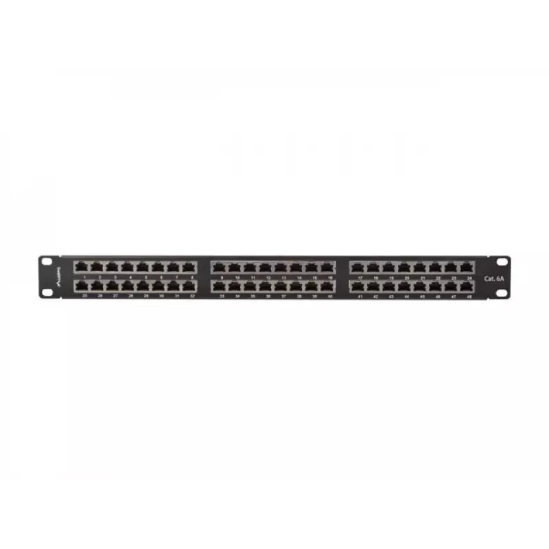 PATCH PANEL 48 POORT 1U 19 CAT6A FTP AFGESCHERMD ZWART LANBERG