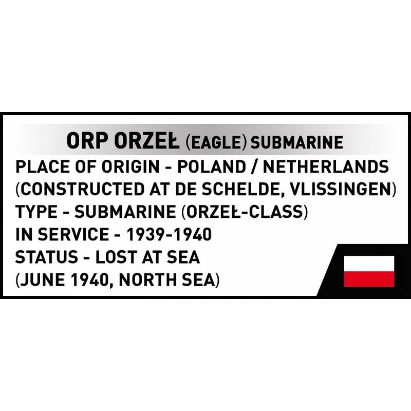 Bouwpakket Cobi ORP Orzeł 193 blokken montagemodel schip