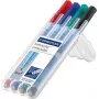 Marker Staedtler Lumocolor correctable 305 4 stuks groen zwart blauw rood