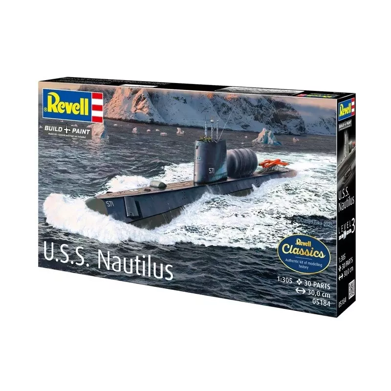 Plastic modelschip REVELL U.S.S. Nautilus schaal 1:305, bouwpakket 05184