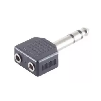 Kabeladapter Microconnect AUDANS 6,35 mm naar 2 x 3,5 mm zwart
