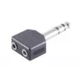 Kabeladapter Microconnect AUDANS 6,35 mm naar 2 x 3,5 mm zwart