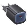 usams 30 W GaN USB-C-snellader USA001446 — draagbare 30-W-USB-C-PD-wandlader, zwart