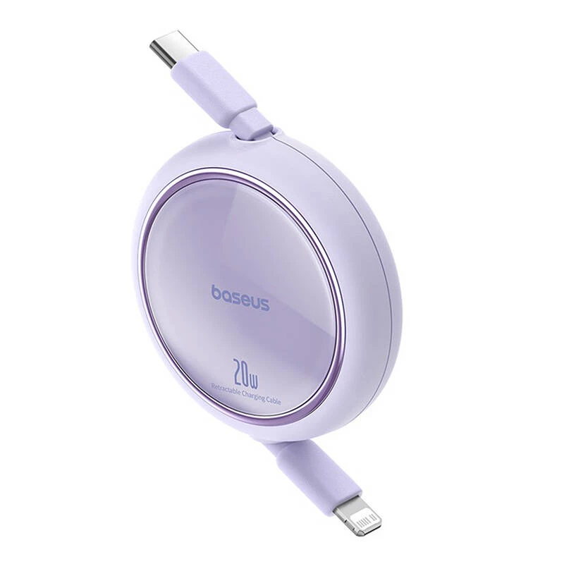 Baseus Free2Pull - 20 W USB-C naar Lightning uitschuifbare kabel, 1 m (paars)