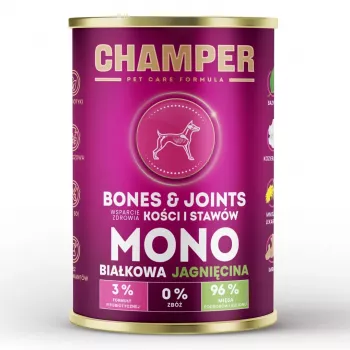 CHAMPER Bones & Joints Monoprotein lam - natvoer voor honden - 400g