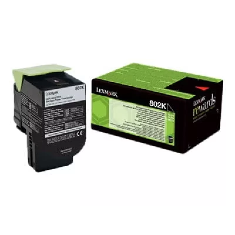 Lexmark 802K retourprogramma-tonercartridge (80C20K0), zwart, 1000 pagina's
