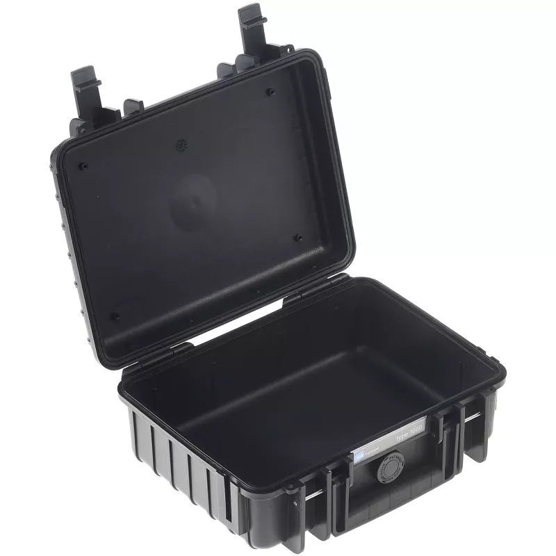 B&W Type 1000 zwarte koffer met uitneembare gevoerde inzet
