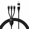USB-kabel Baseus CASS030101 1,2 m USB-A/USB-C USB-C/Micro-USB-B/Lightning zwart
