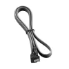 CableMod ModMesh - SATA-kabel - Serial ATA 150/300/600 - SATA (W) haaks op SATA (W) - 60 cm - koolstof (CM-CAB-RSAT-N60KC-R)