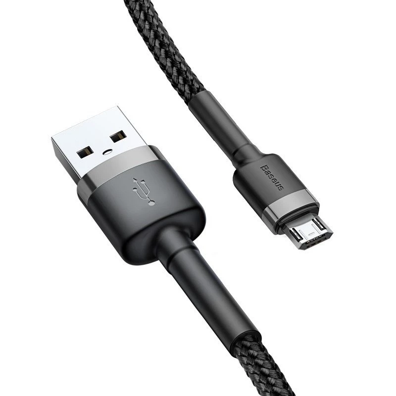 Baseus Cafule 2.4A 1m Micro-USB-kabel (grijs/zwart)
