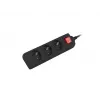 Lanberg PS1-03E-0150-BK verlengsnoer (1,5 m, zwart)