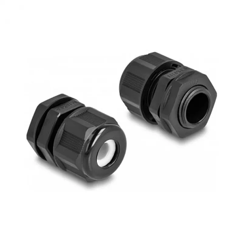 DeLOCK EX kabelwartel M16 zwart 2 stuks polyamide