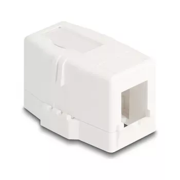 Delock 85841 Lege Keystone-behuizing, 1 poort, magnetische voet, wit