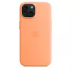 Apple iPhone 15 silicone case met MagSafe – Orange Sorbet