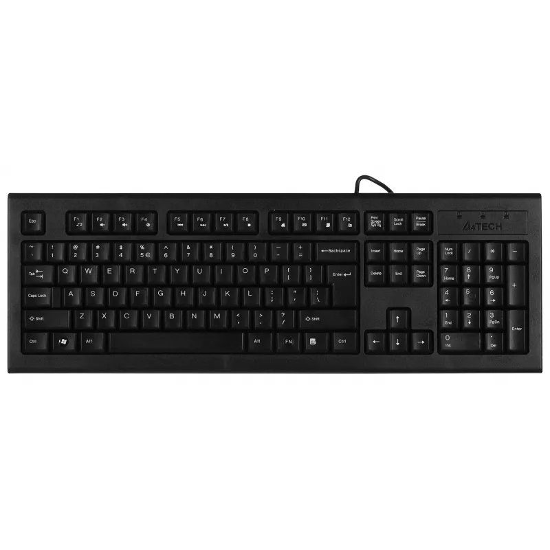 A4Tech KR-85 toetsenbord USB QWERTY US Engels zwart