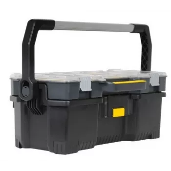 Stanley 1-97-514 klein onderdelen-/gereedschapskist zwart, transparant
