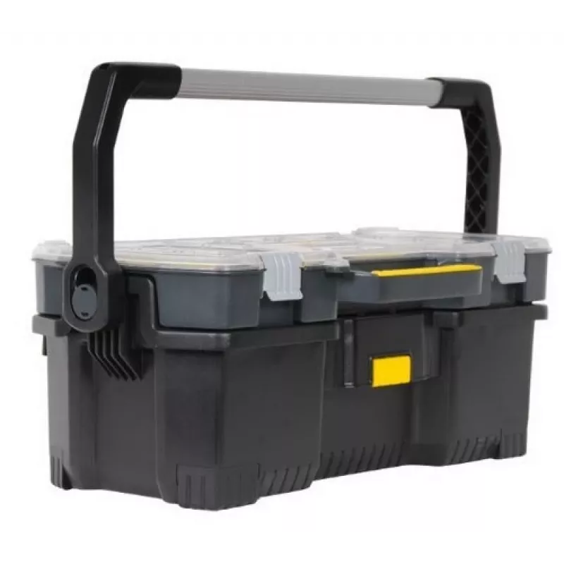 Stanley 1-97-514 klein onderdelen-/gereedschapskist zwart, transparant