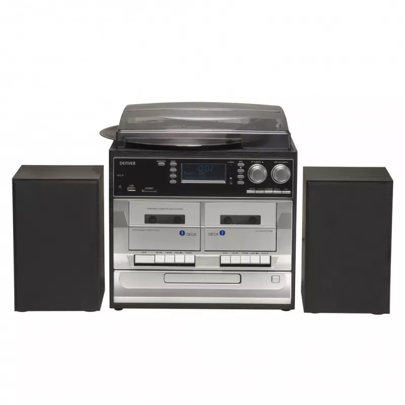 Denver MRD-166 DAB+ muziekcentrum met platenspeler, cd- en cassettespeler