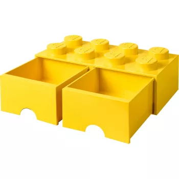 LEGO opbergla steen 8 — geel (model 40061732) opbergla voor stenen en kleine onderdelen