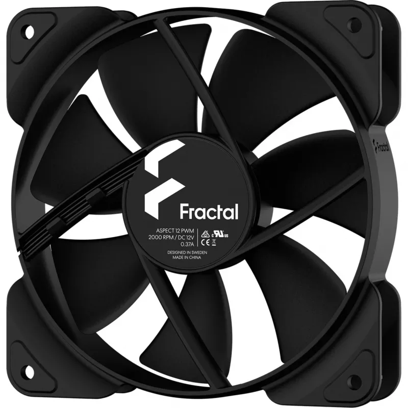 FRACTAL DESIGN Aspect 12 PWM 120-mm-behuizingsventilator zwart