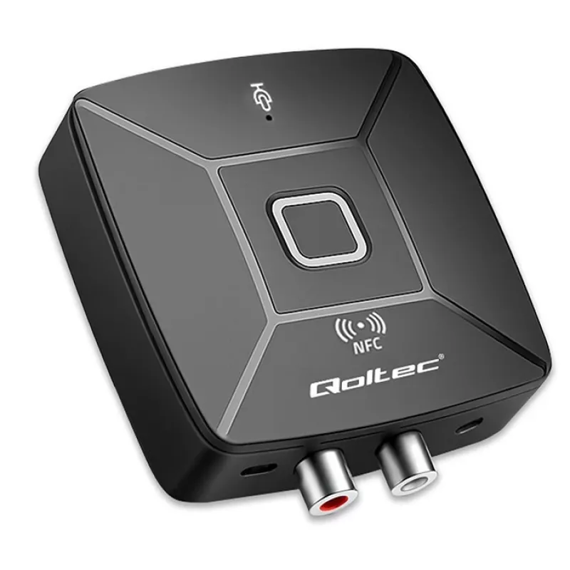 QOLTEC draadloze audio HiFi-zender/ontvanger model 56981 — Bluetooth/line-in audiobridge