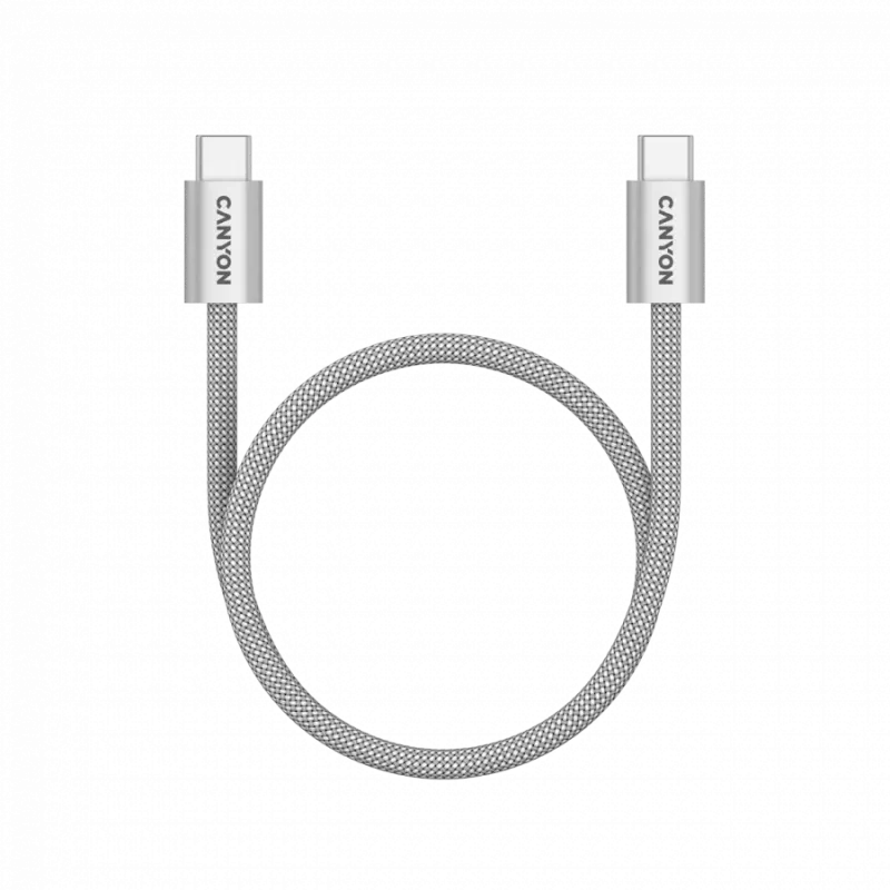 CANYON Kabel OnWire 60MG C-C 60W Magneet Gevlochten 1m Lichtgrijs