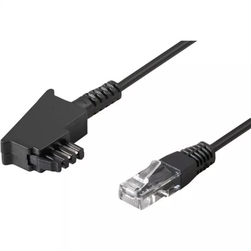Wentronic Goobay - telefoonkabel - TAE-F (M) - RJ-45 (M) - 15 m - zwart (51236)
