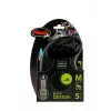 Rollijn Flexi flexi Black Design M — 5 m lengte, banduitvoering, max. belasting 25 kg, ergonomische greep